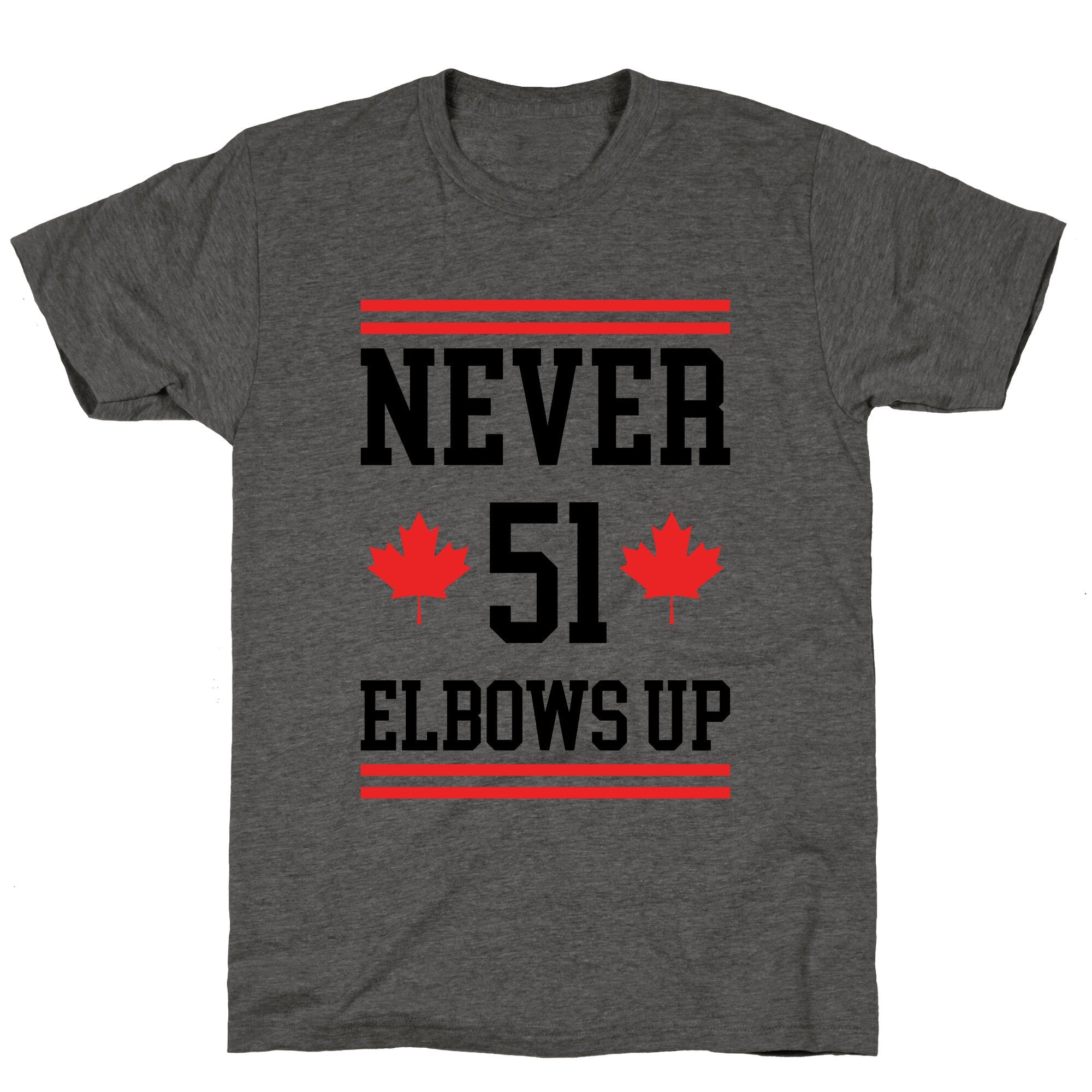 Elbows Up Never 51 Unisex Triblend Tee