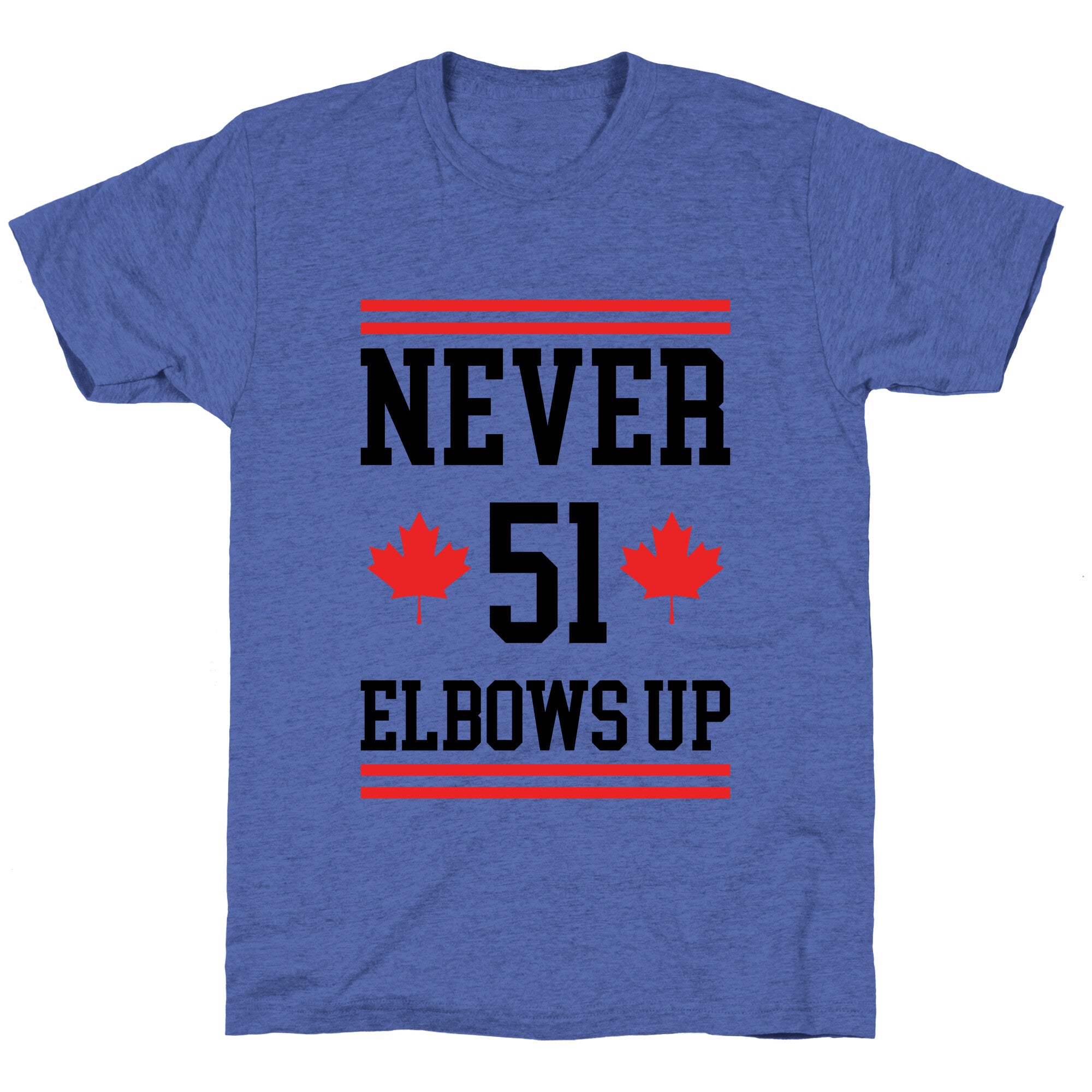 Elbows Up Never 51 Unisex Triblend Tee
