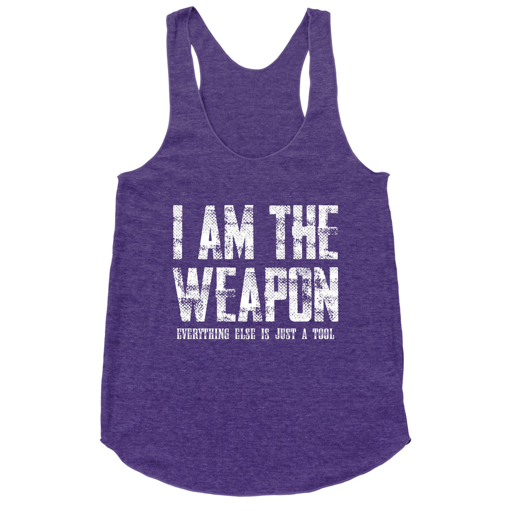 I Am The Weapon Racerback Tank