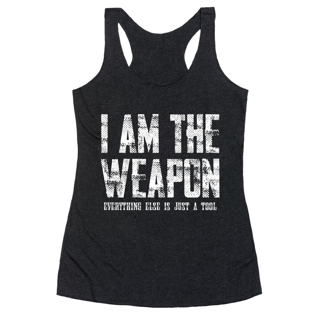 I Am The Weapon Racerback Tank
