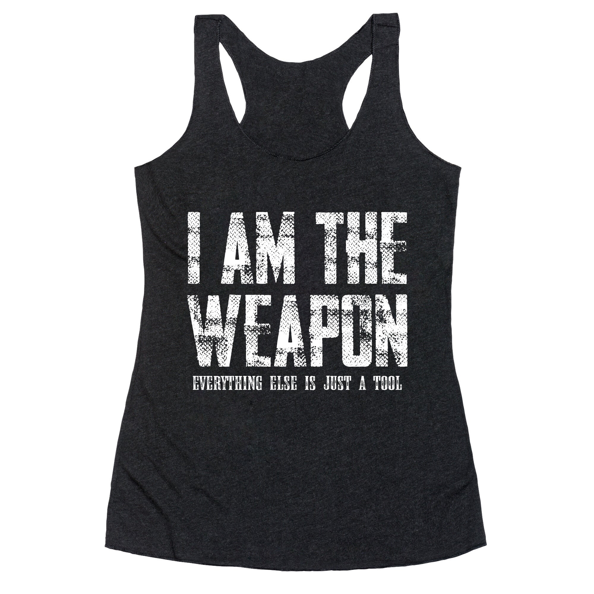 I Am The Weapon Racerback Tank
