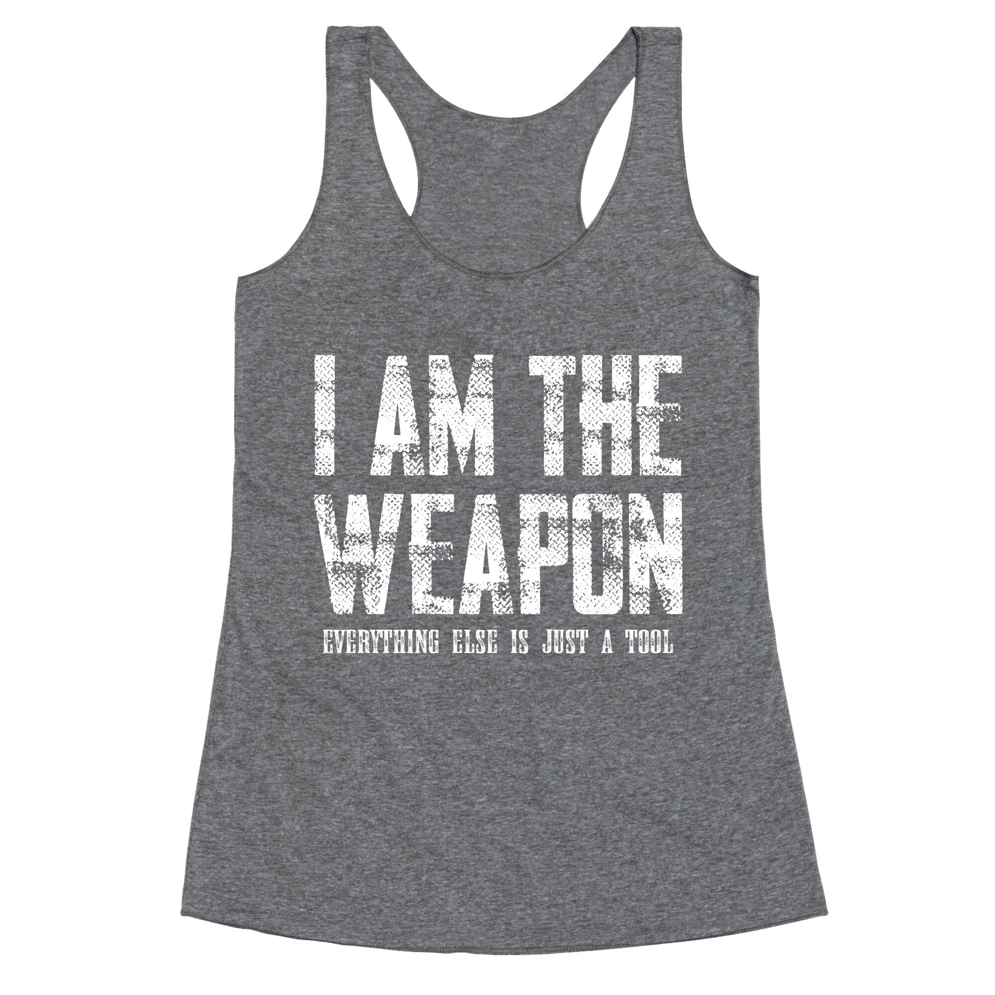 I Am The Weapon Racerback Tank