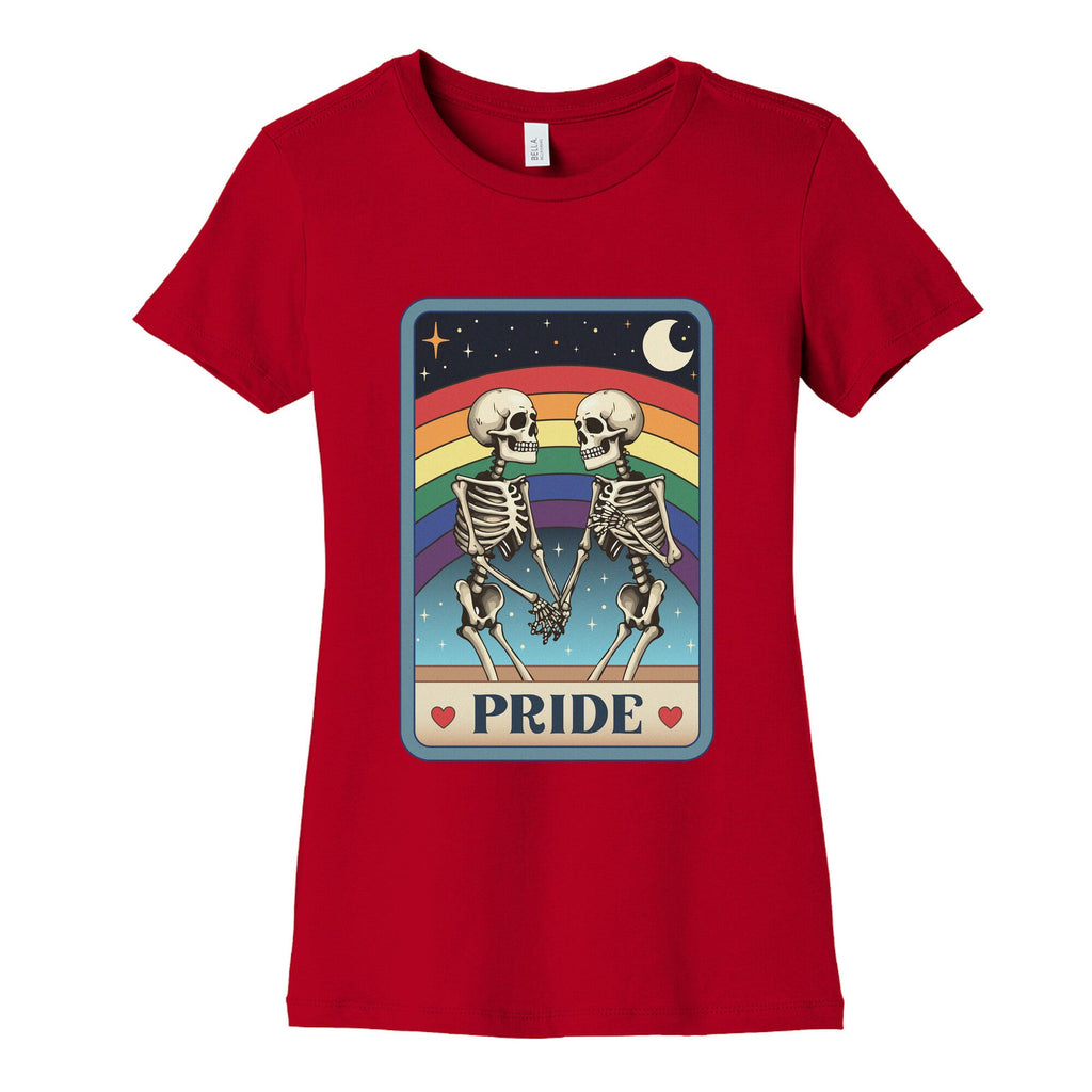 Rainbow Pride Tarot Card Womens Cotton Tee