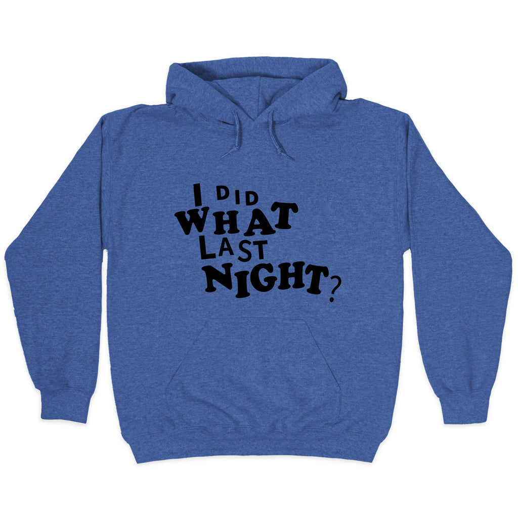 I Did What Last Night Hoodie