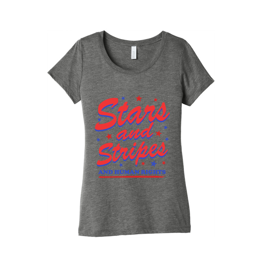 Starts Stripes Human Rights Womens Triblend Tee