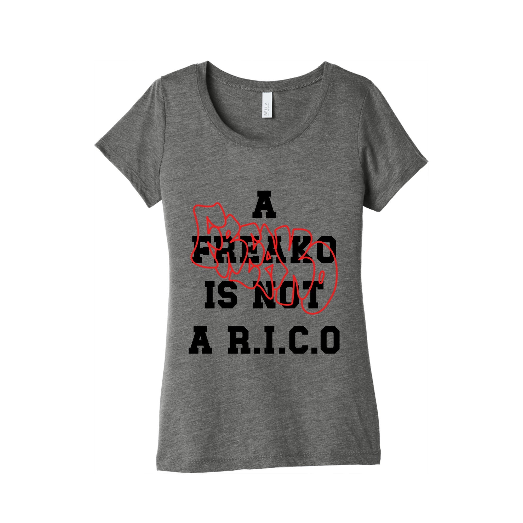 A Freako Is Not A Rico Womens Triblend Tee