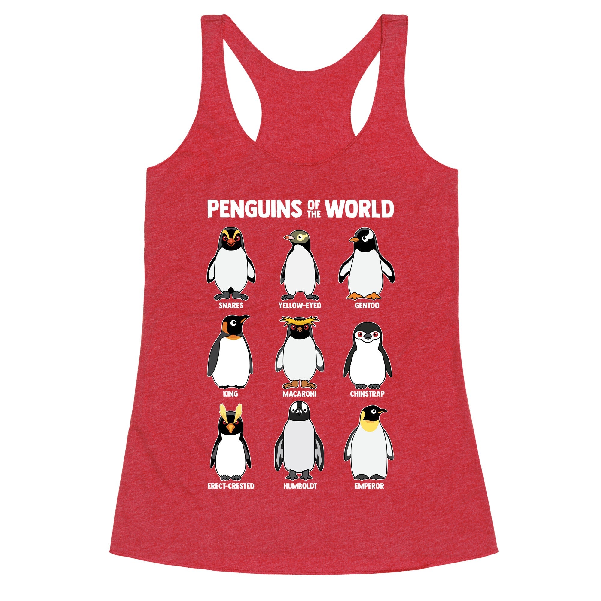 Penguins of the World Racerback Tank