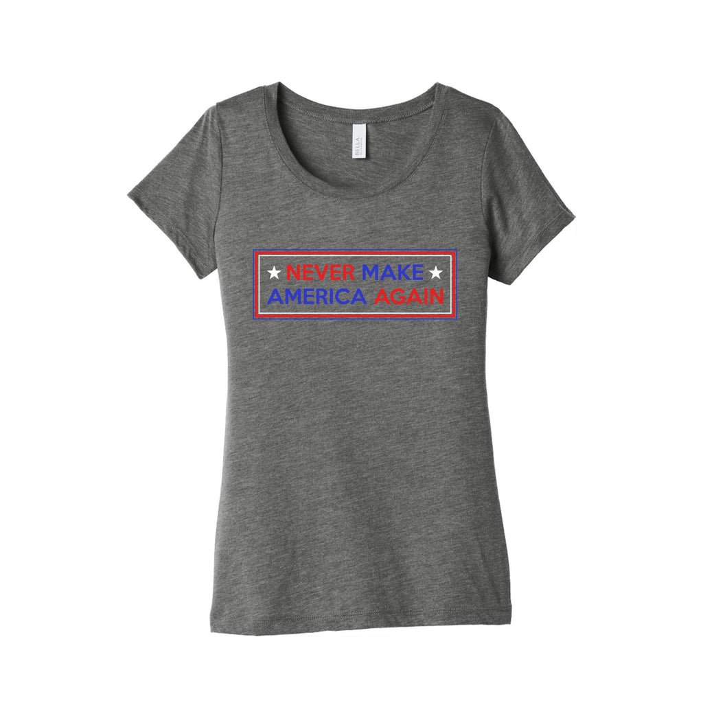 Never Make America Again Trump Womens Triblend Tee