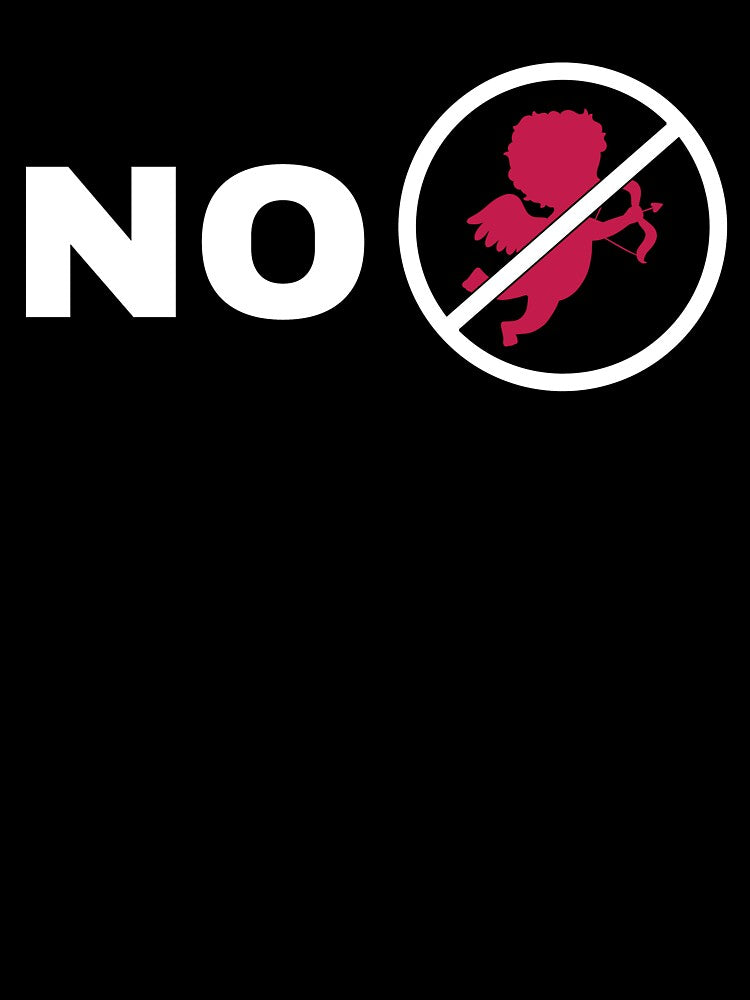 No cupid funny anti valentines tshirt by Lulustarfox