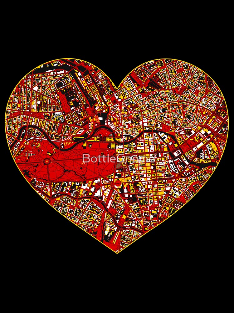 Berlin Heart Map – German Football Inspired City Art by BottleGnome
