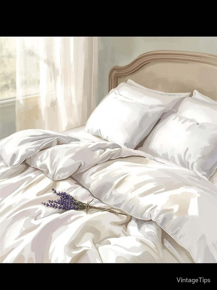 Freshly Made Bed – Vintage Linen Art by VintageTips