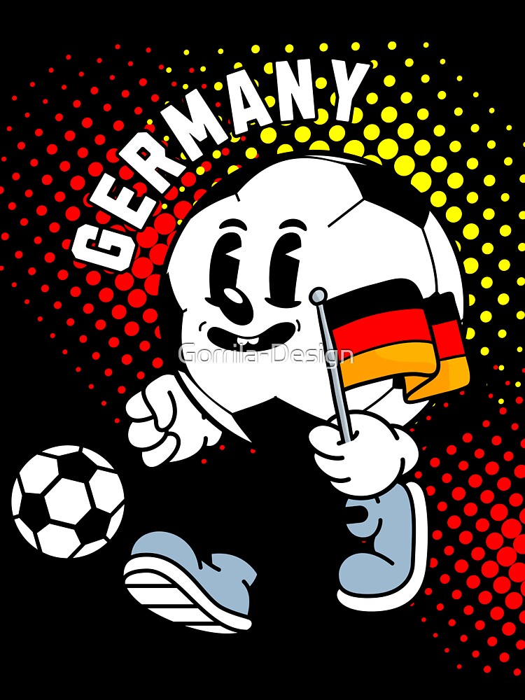 Football Germany Player Soccer Flag Athlete Fan Game German T-Shirt by Gorrila-Design