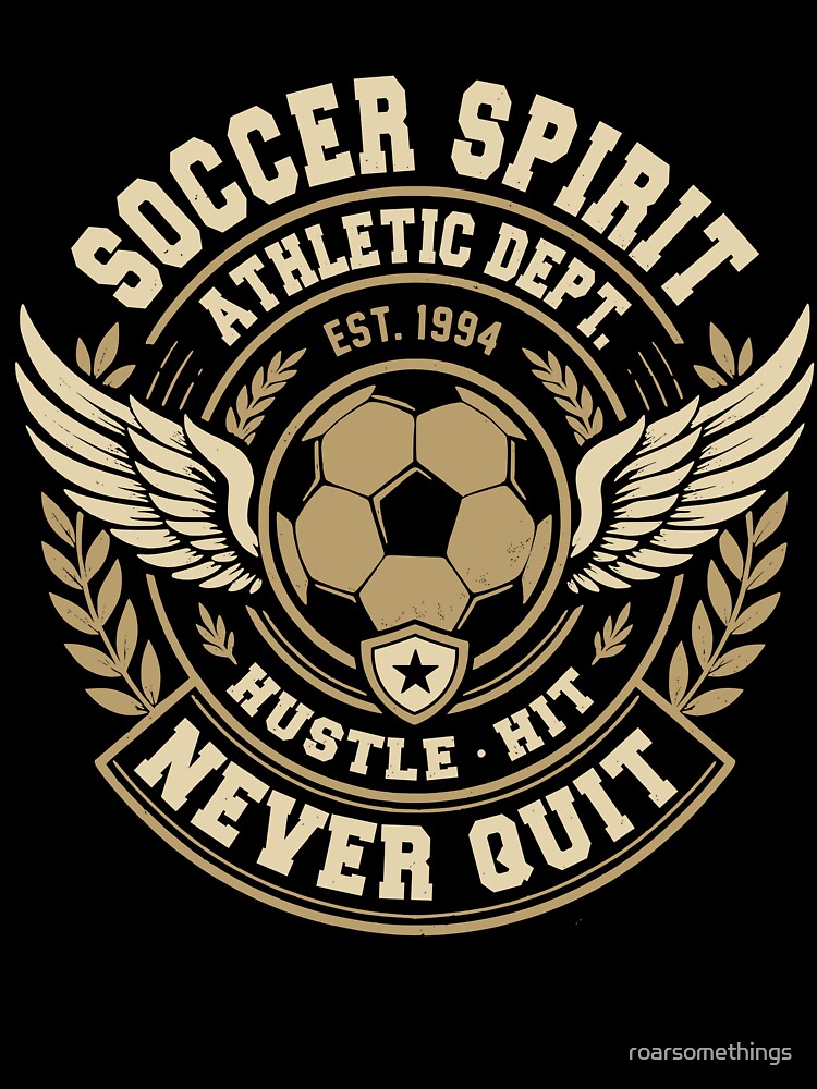 Soccer Spirit Distressed Vintage Athletic Crest For Sports Fans by roarsomethings