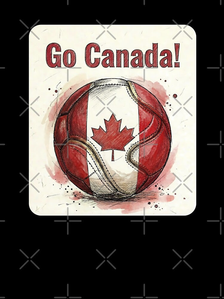 Go Canada Soccer Ball Flag | Canadian Football Fan Graphic Tee by PryntedLabs