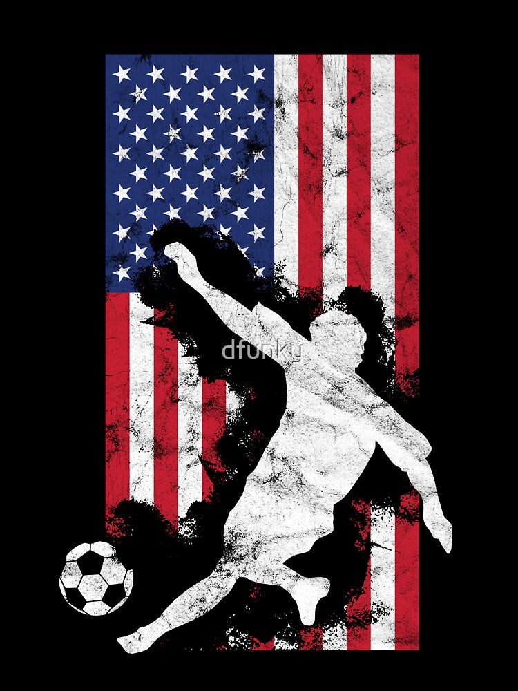 American Flag USA Soccer Lover Player Fan by dfunky
