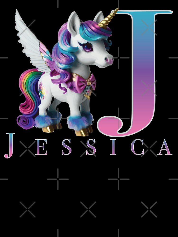 Jessica name with a cute unicorn by Lubellebubble20