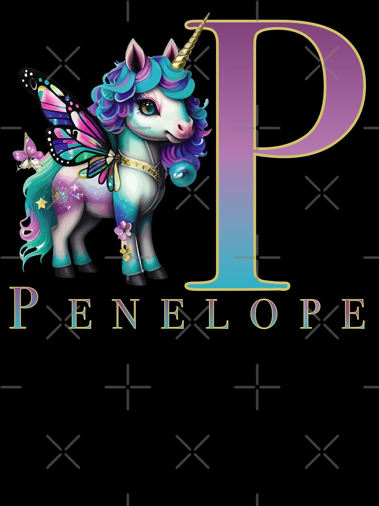 Penelope name with a cute unicorn by Lubellebubble20