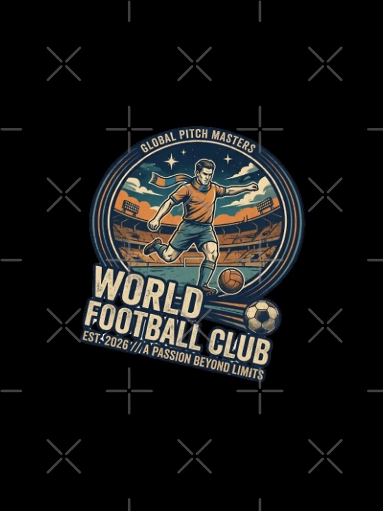 World Football Club Vintage Retro Soccer Player 2026 by Dream Weave Studio