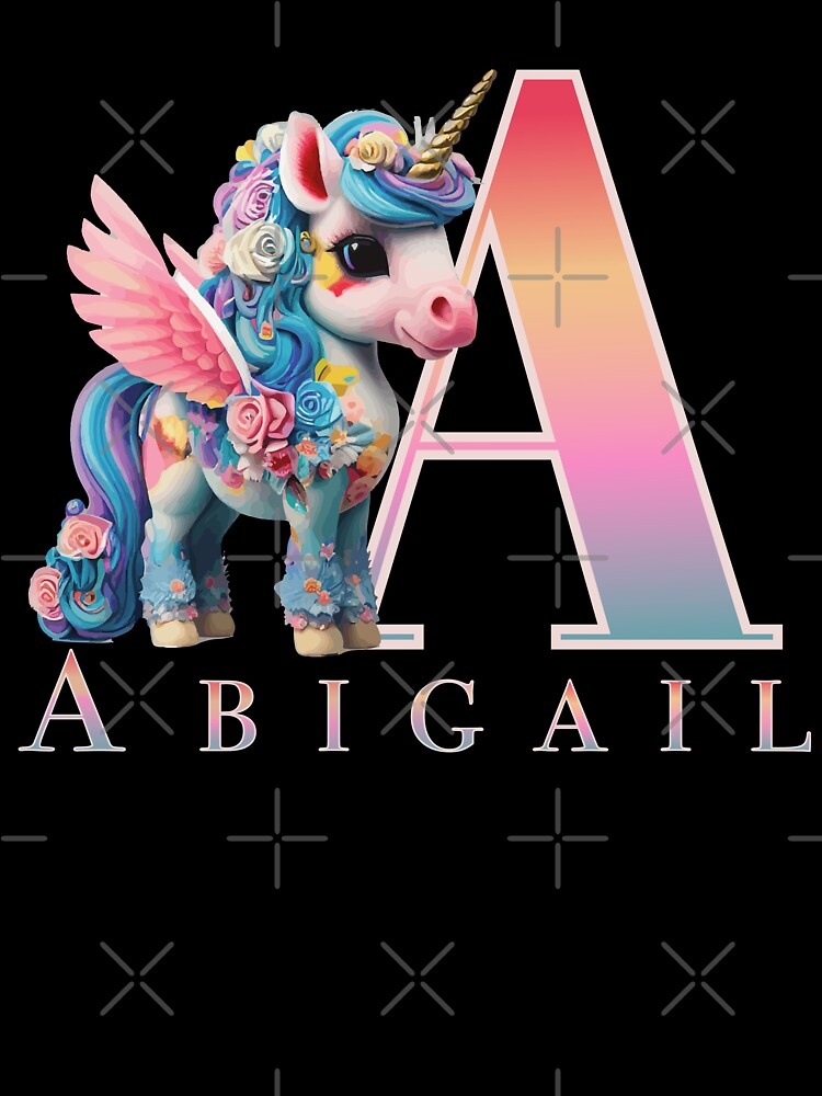 Abigail name with a cute unicorn by Lubellebubble20