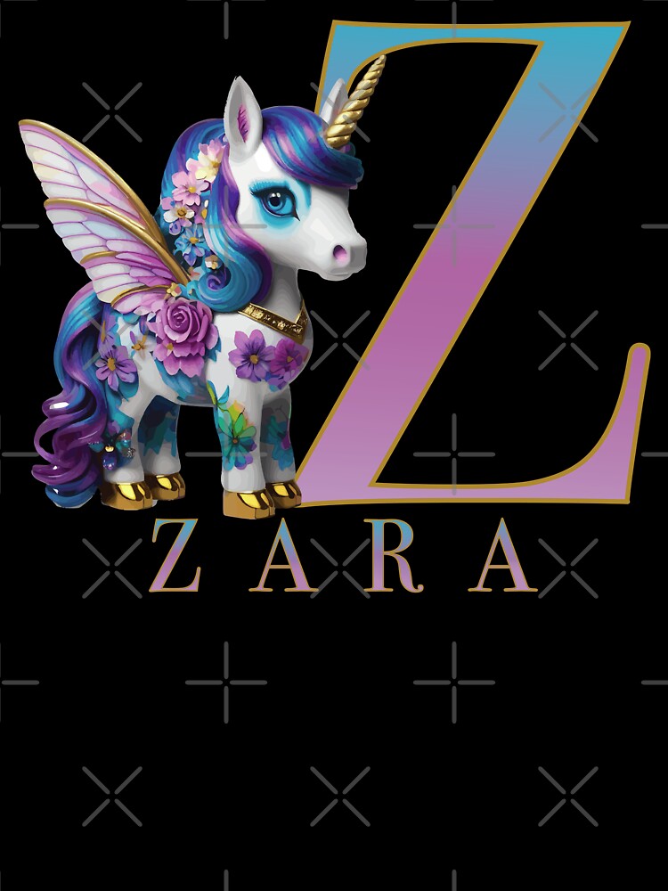 Zara name with a cute unicorn by Lubellebubble20