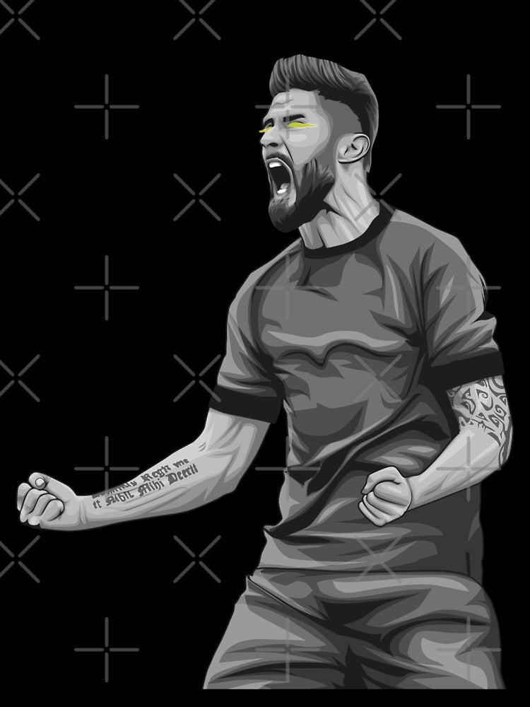 Olivier Giroud Black and White Version. by Aldduardo