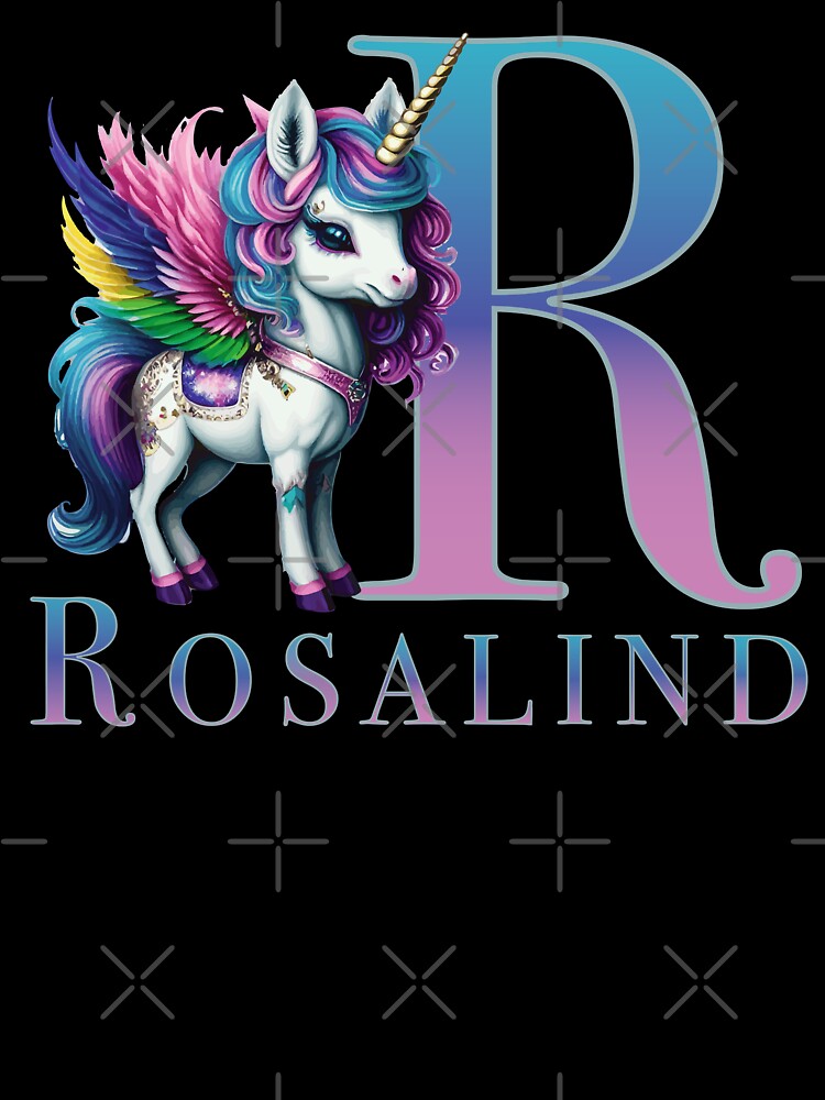 Rosalind name with a cute unicorn by Lubellebubble20