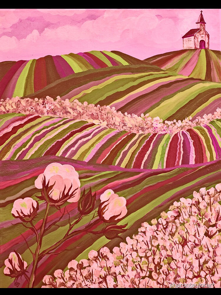 Southern Glory (Tennessee Cotton Field) Pink by sharontaylorart