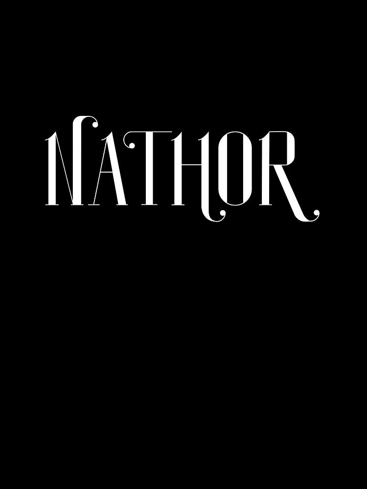 NATHOR White logo Enlarged by NATHORSTUDIO