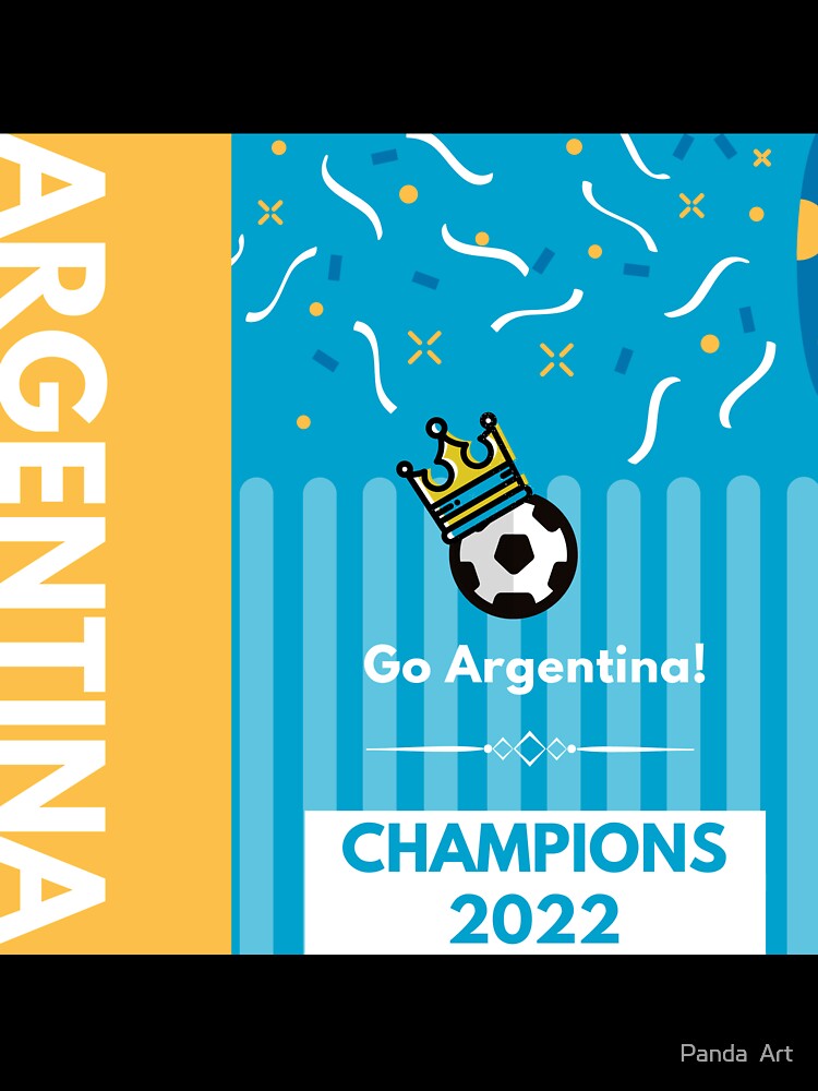 congratulations argentina soccer fifa worldcup champions 2022 by Panda  Art