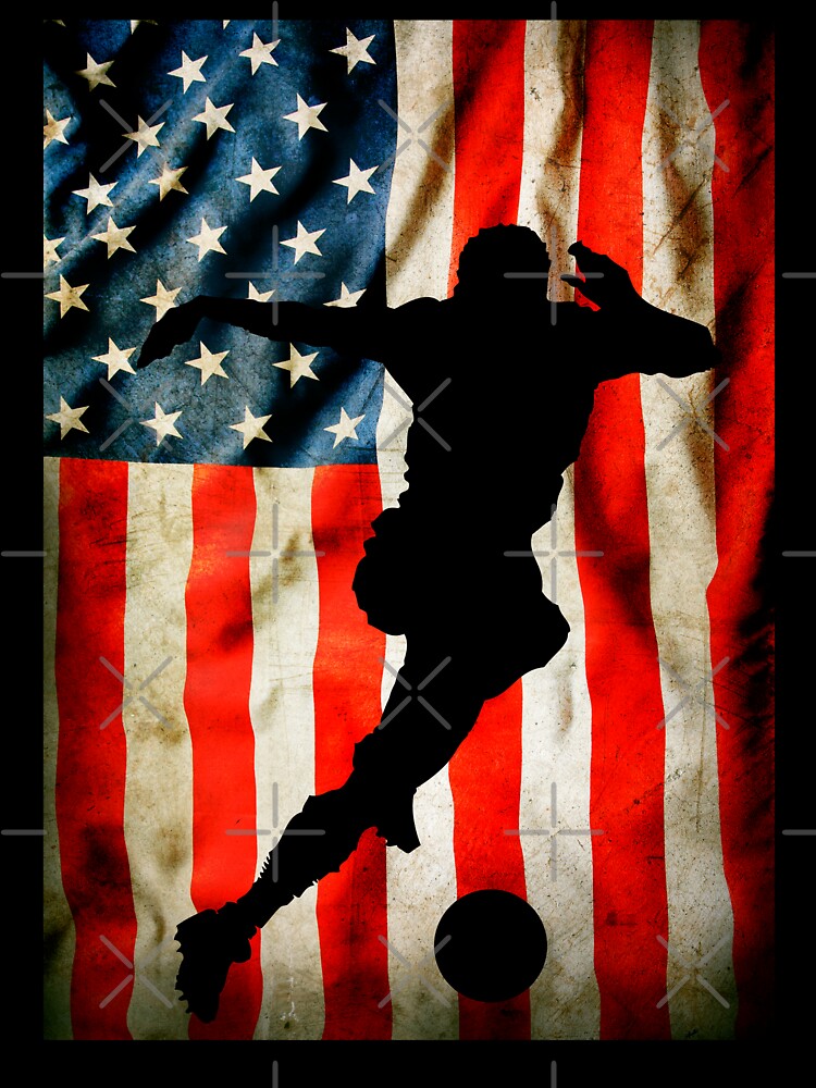 American Soccer player and USA flag by erozzz