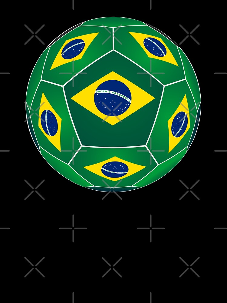 Soccer ball with Brazilian flag by siloto