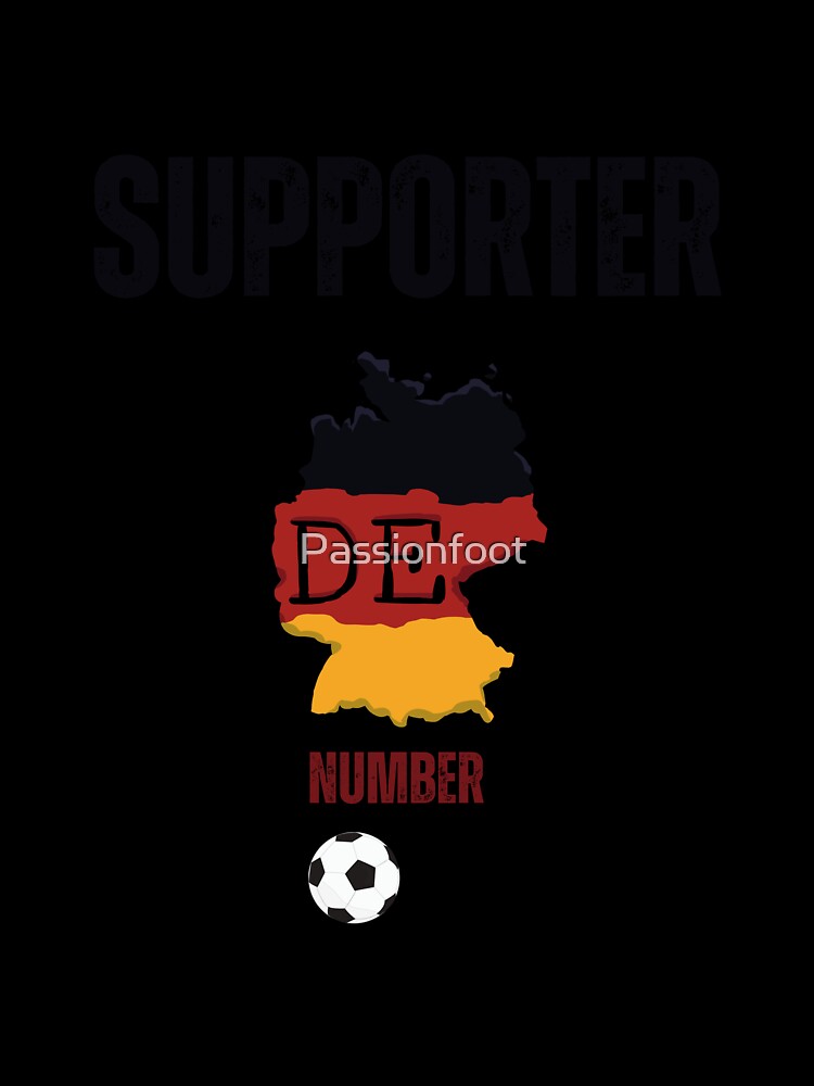 De GERMANY teeshirt football supporter number one by Passionfoot
