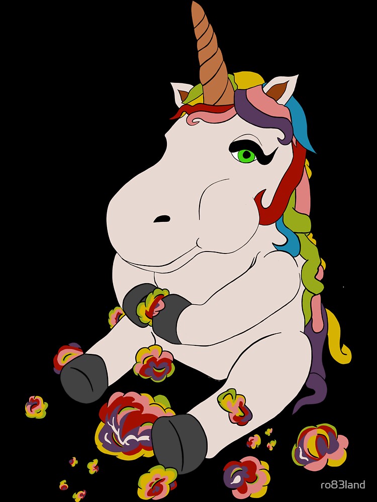 sweet unicorn eats rainbow cotton candy by ro83land