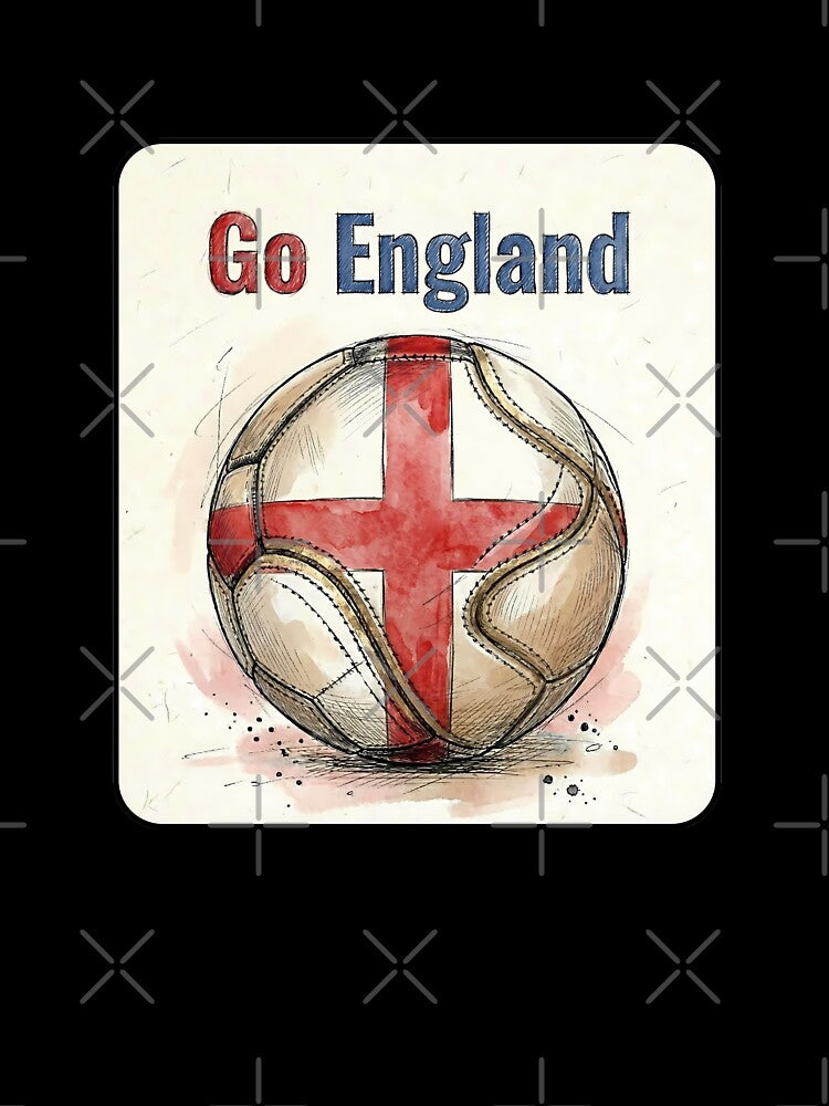 Go England Soccer Ball Flag  | English Football Fan Graphic Tee by PryntedLabs