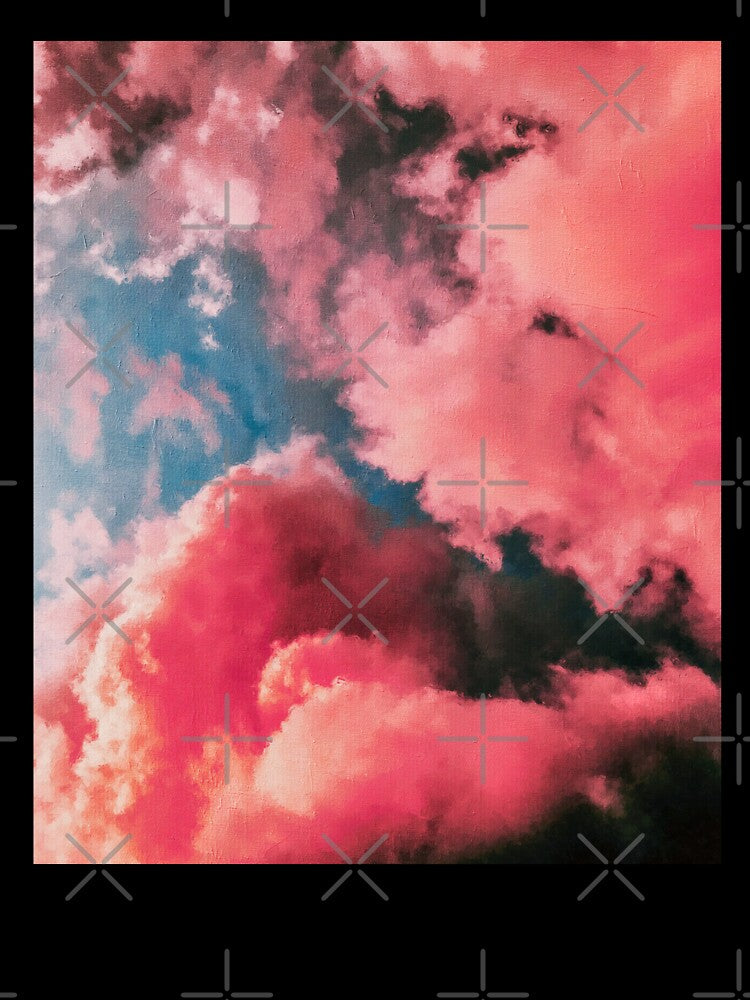 Dreamy pink cotton candy sky, Pink and Purple Cotton Candy Clouds Sky, Pastel Cotton Candy Skies, Fairy floss sky by Paintcorner
