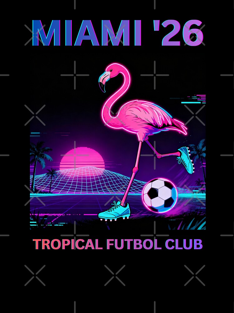 Miami 26 Retro Neon Soccer Vibe by PasinduBhanuka