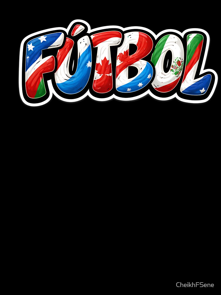Fútbol 2026 USA Canada Mexico - Tricolor Flag Typography by Velustro Shop