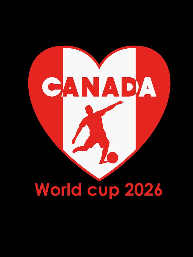Canada Soccer Flag Heart Silhouette World Cup 2026 by topprinting