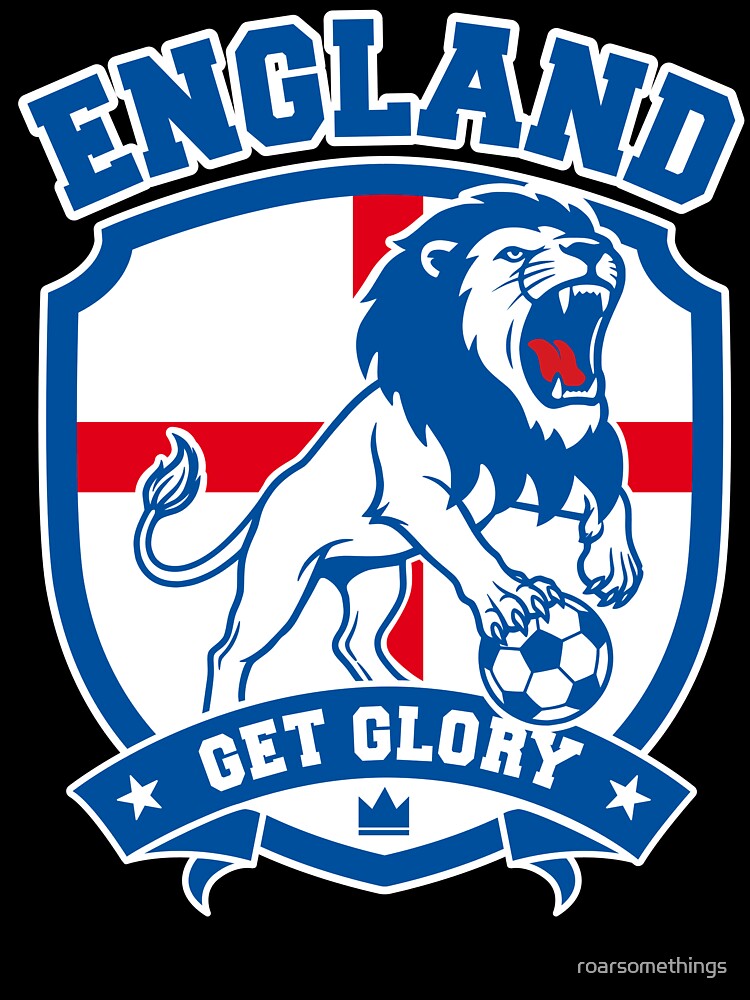 England Soccer Roaring Lion Crest For Loyal Sports Fans by roarsomethings