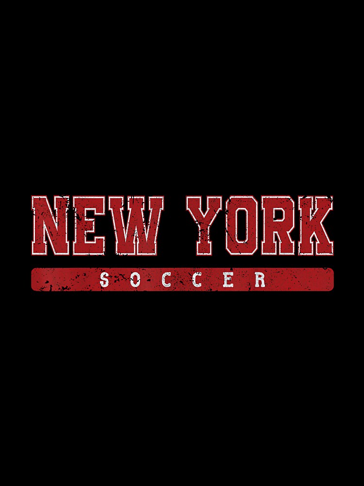 New York Soccer Red Vintage Text by MollyLYork