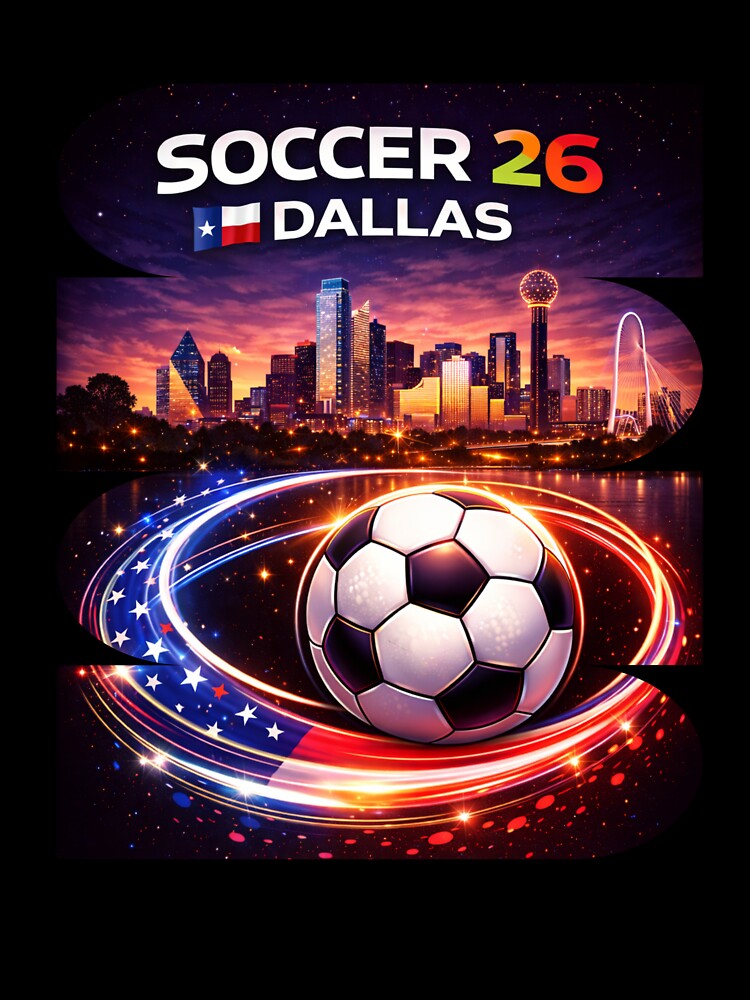 Dallas Soccer 2026 Shirt, Soccer 26 Dallas TX Fan Tee, Dallas Texas Soccer Graphic by MK-Charlie