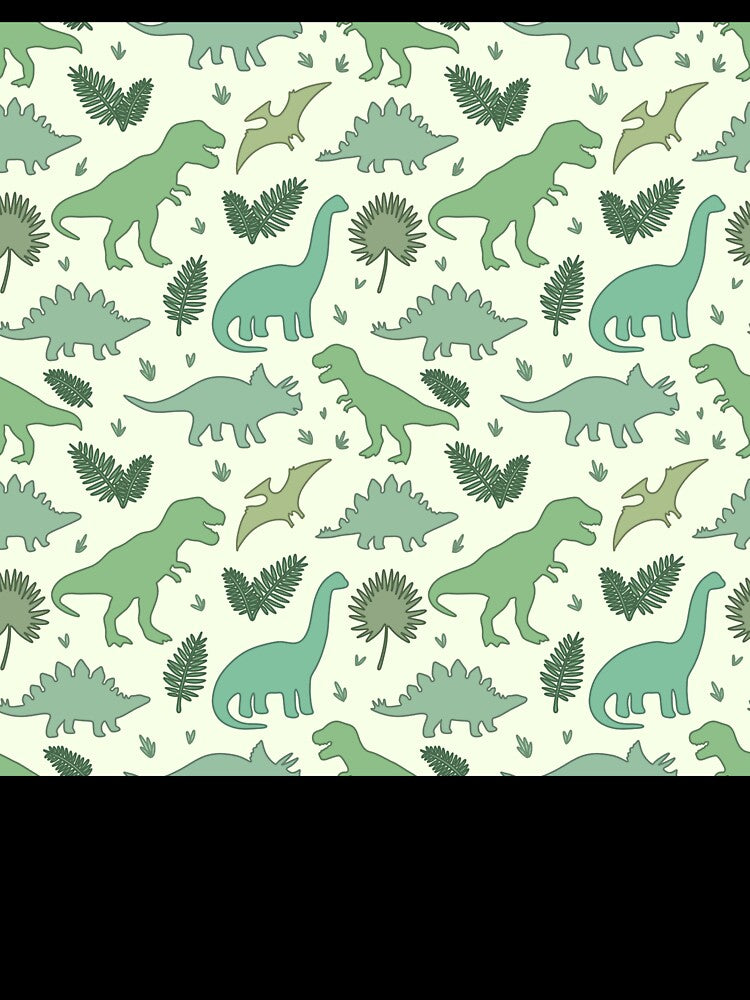 Dinosaur silhouette seamless repeat pattern by ButterflyKissCollab