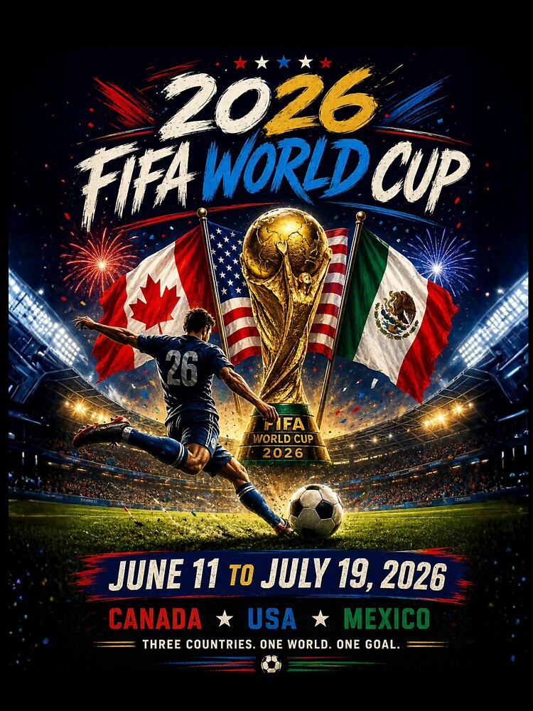World Cup 2026 tri nation Soccer Merch | 4th of July  USA independence Day| Football Fan Gear | USA Sports Apparel Tee|  Soccer worldcup ChampionshipSoccer World ver 4 by CosmicNook1