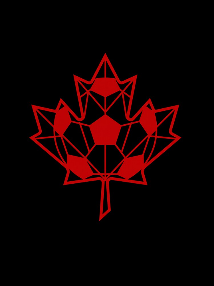 Canada Soccer Maple Leaf Geometric Football Fan Gift by PictoVibe