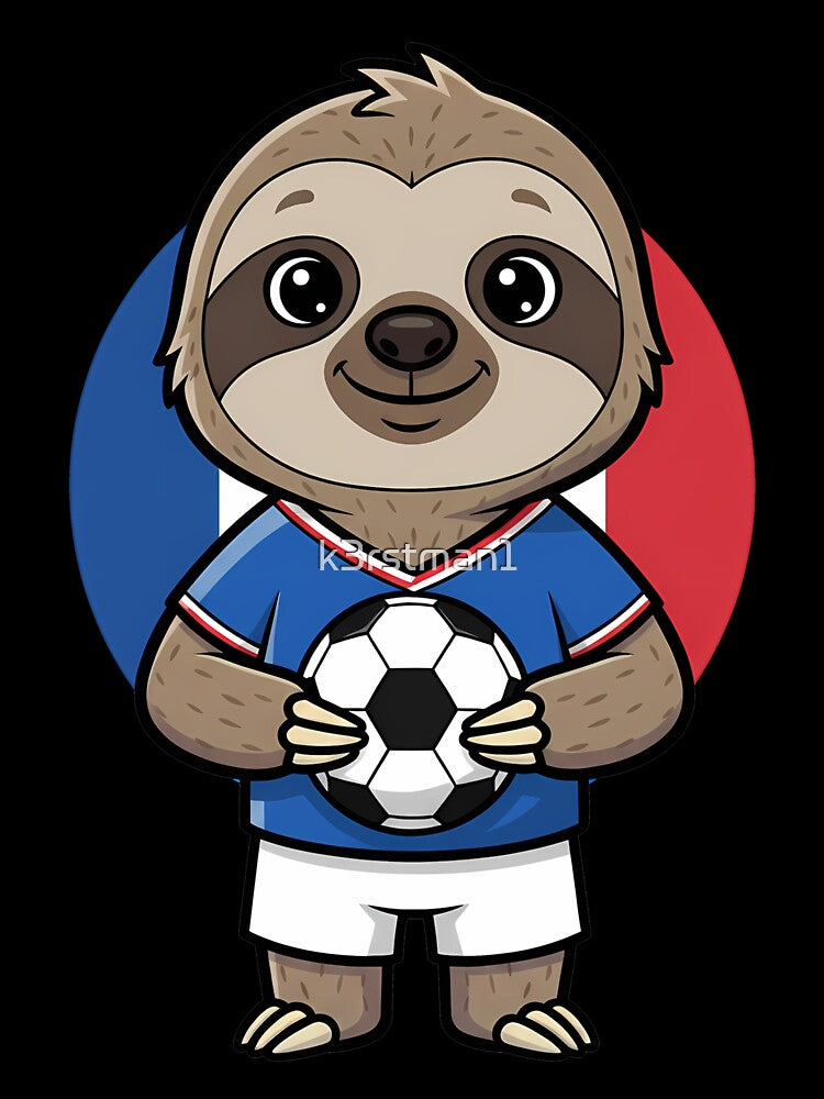 France Soccer Sloth Football Fan by k3rstman1