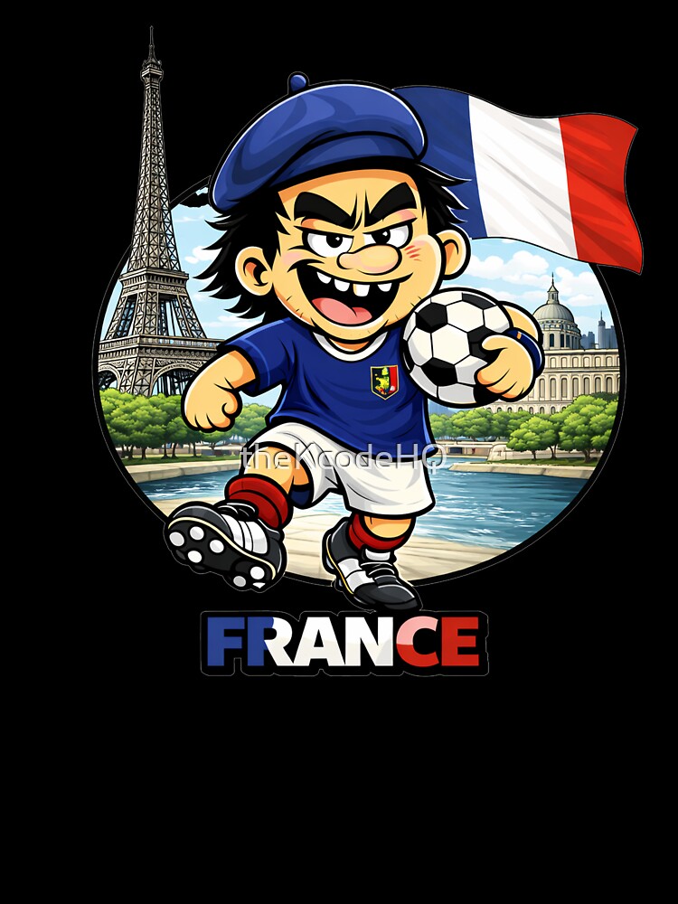 France Soccer Fan Cartoon Shirt by theKcodeHQ