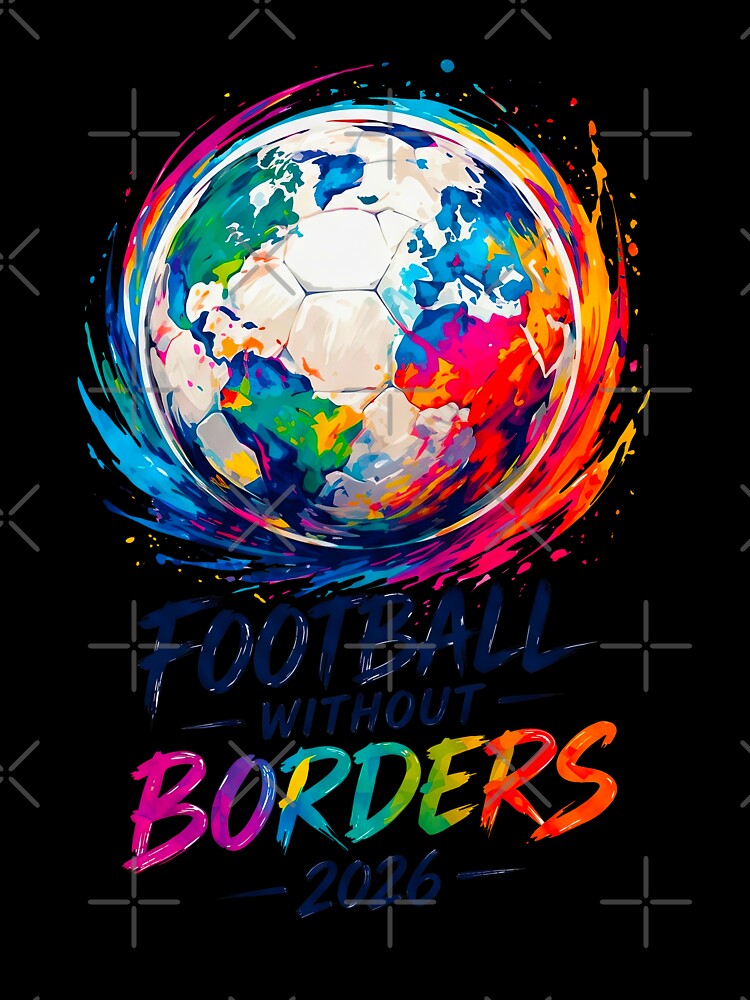 Football Without Borders Colorful World Globe by TeeARTHY