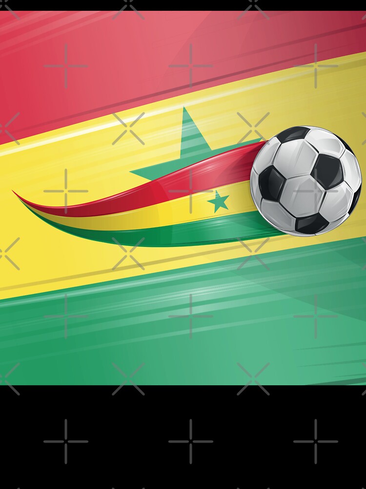 Soccer ball with the colors of the Senegal flag, realistic effect by Doomko