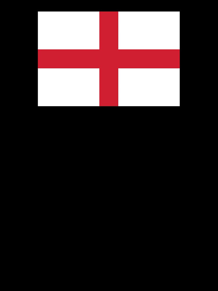 England Flag (Text Under on White) by STUDIO-72