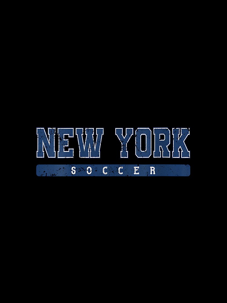 Womens New York Soccer Blue Vintage Text by MollyLYork